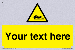 Custom warning grounding narrow boat on lock cill